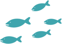 魚の群れのイラスト